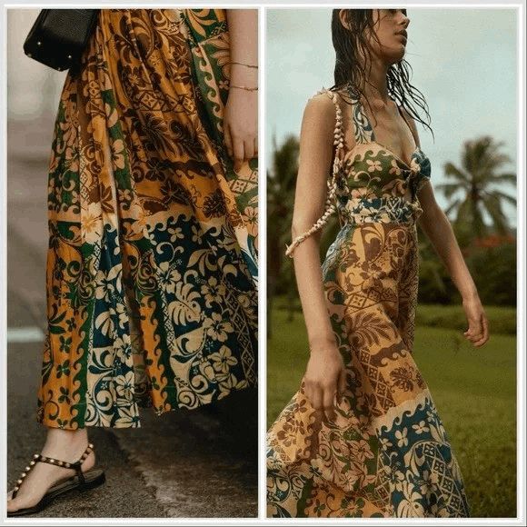 Alemais Multicolor Floral Midi Dress - Picture 1 of 13